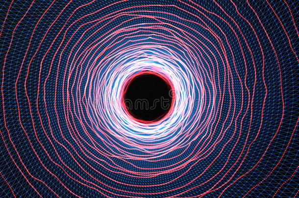 抽象速度<strong>隧道</strong>在空间、虫洞或黑洞中翘曲，克服宇宙中临<strong>时空</strong>间的场景。 3D