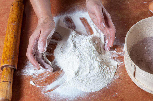 烘焙用面包师准备的面粉