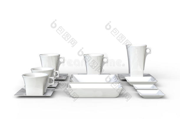 白瓷茶具