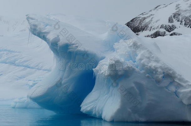 南极洲的冰川融化和结冰