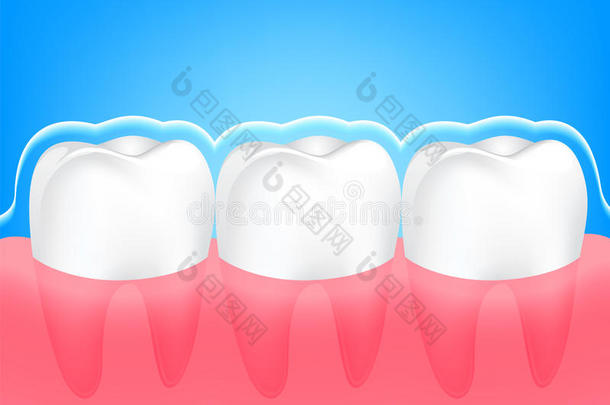 牙科护理牙齿保护概念。