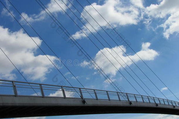 在欧洲中部的<strong>深林</strong>中建造横跨河流的铁桥