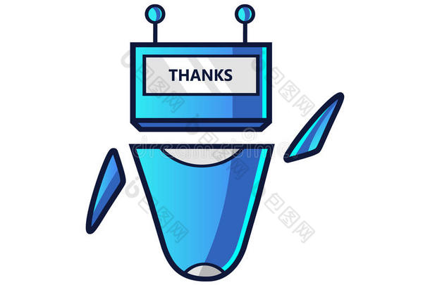 可爱的机器人显示信息谢谢！