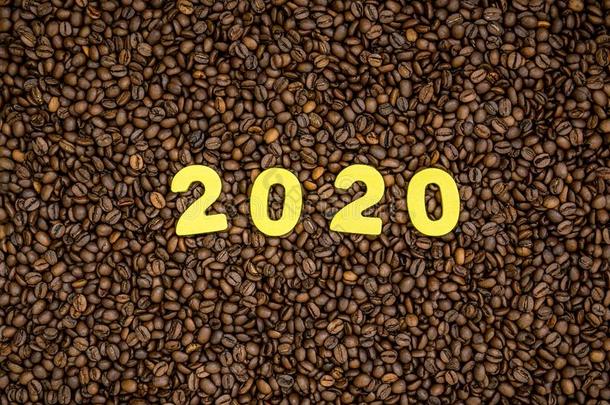 2020年字母表背景豆蓝色