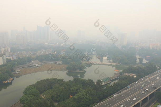 广州城市景观空气污染中国