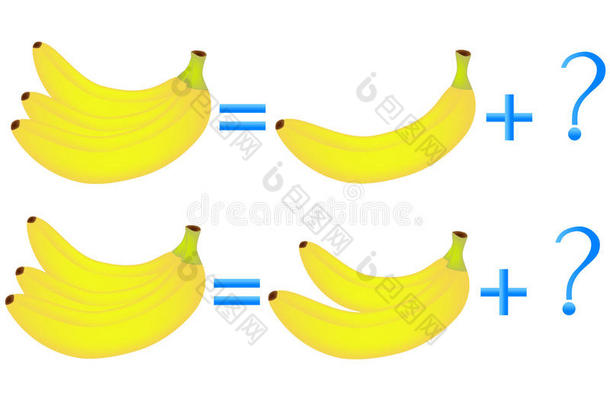 儿童教育游戏，关于三者的组成，例如香蕉。