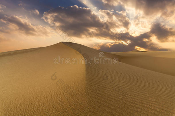 沙漠景观的美丽景色。 <strong>戈壁</strong>沙漠。 蒙古