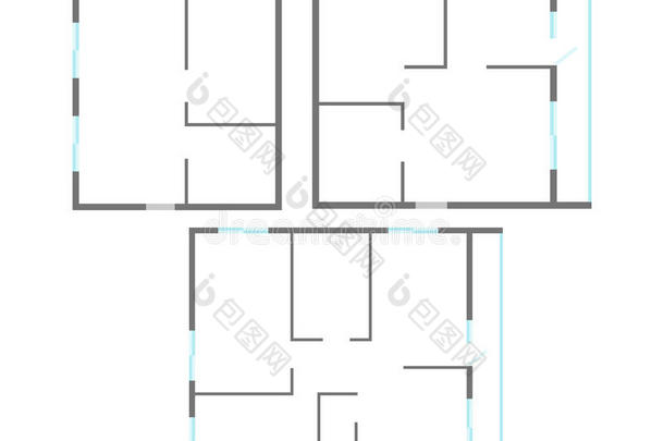 公寓计划设定好了。 矢量