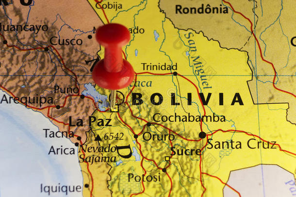 美国地图集可获得的背景玻利维亚