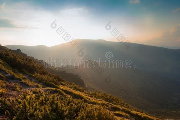 多彩的山景，美国旅行，美丽的世界