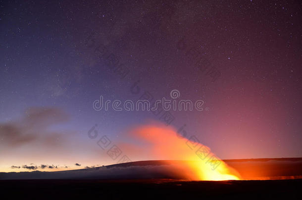 夏威夷火山国家公园喷发火山，大岛，夏威夷