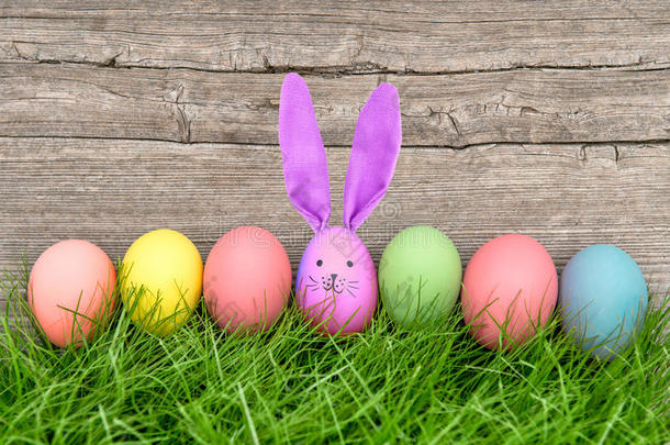 复活节彩蛋有趣的兔子假期装饰