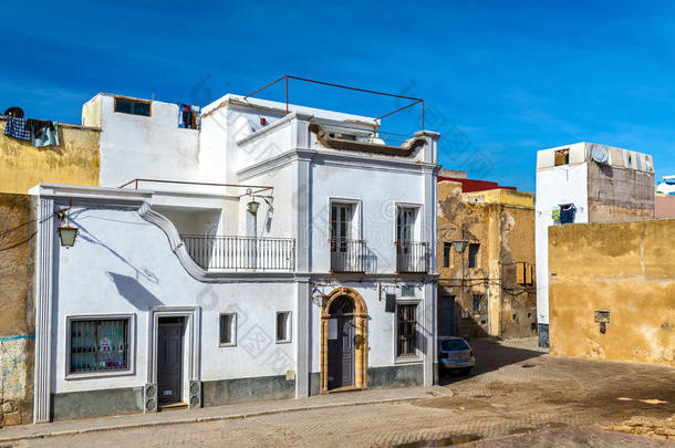 葡萄牙马<strong>扎根</strong>镇的建筑物，埃尔贾迪达，摩洛哥