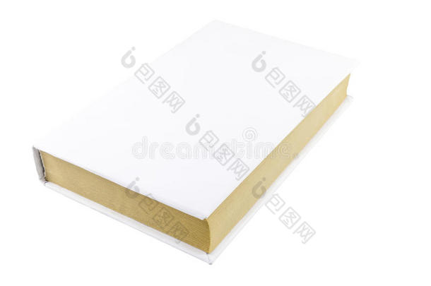 空白书封面隔离在白色上