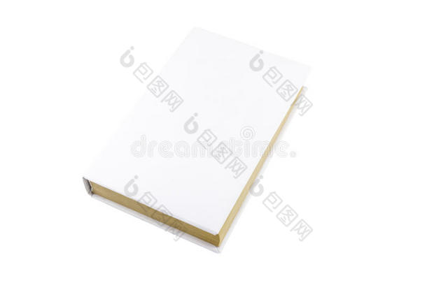 空白书封面隔离在白色上
