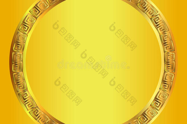 金色圆形毡状图案