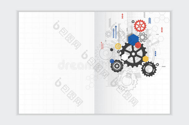摘要背景年报模板，几何三角形<strong>设计</strong>业务<strong>手册</strong>封面