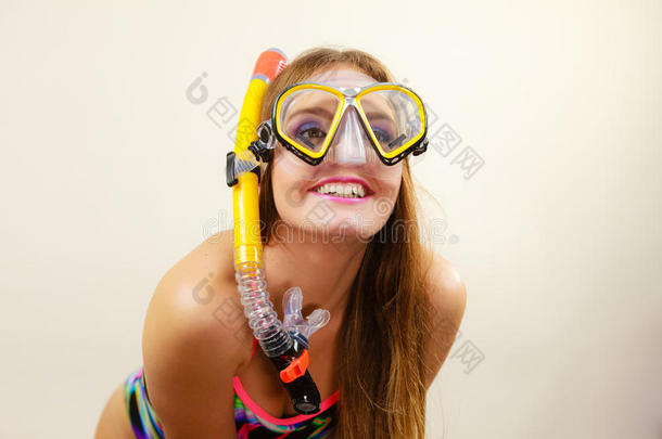 比基尼潜水潜水员设备乐趣
