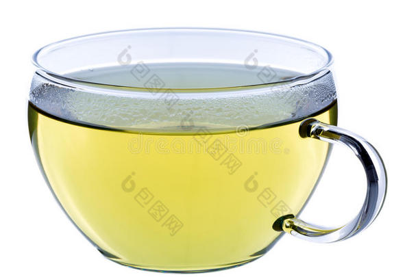 一杯茶，绿色的日本仙茶茶