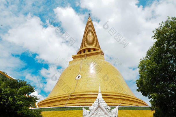 古老的佛塔，PherapathomChedi，Nakhonpathom，泰国