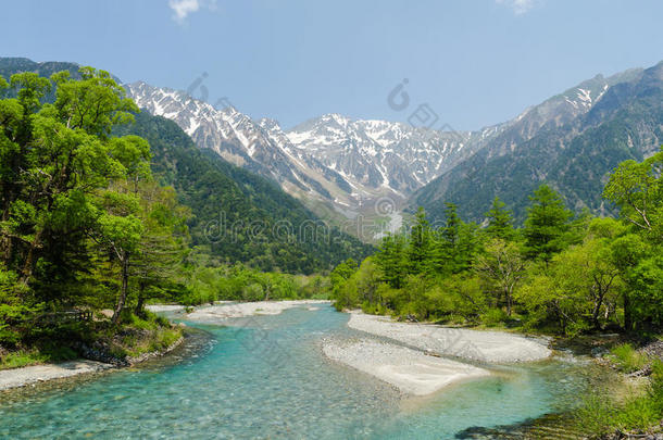 阿尔卑斯山亚洲吸引力阿祖萨美丽的