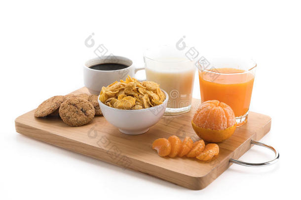 早餐-<strong>欧式</strong>早餐，<strong>水果</strong>，谷类食品和橙汁