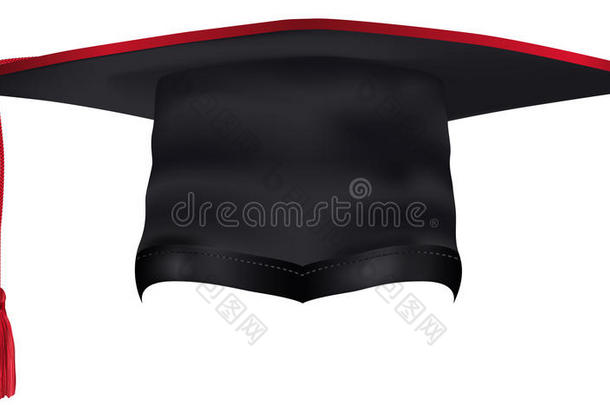带红色流苏的黑色毕业帽