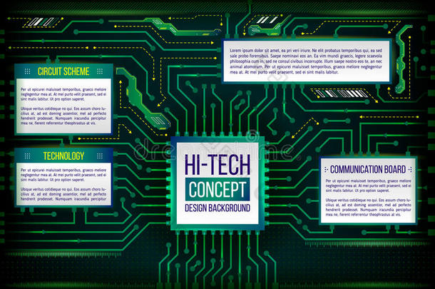 <strong>高科技计算机</strong>技术的抽象插图