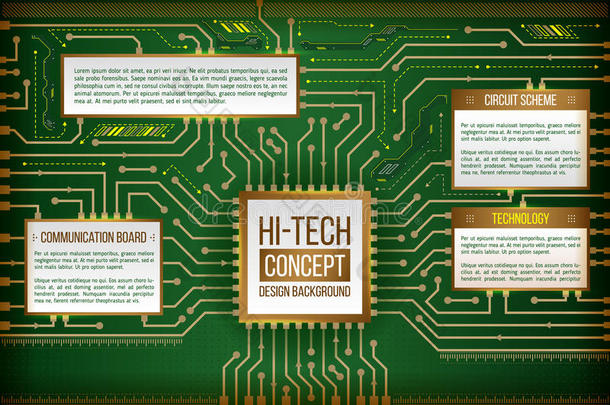 <strong>高科技</strong>计算机技术的抽象插图