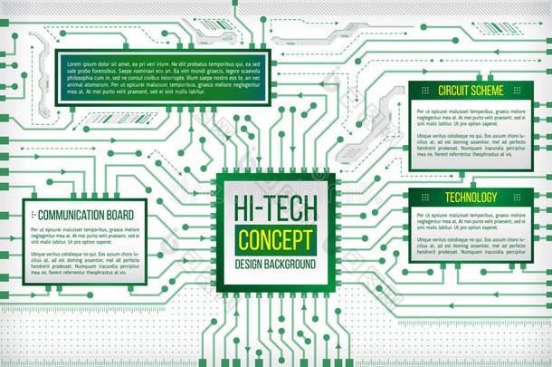 <strong>高科技计算机</strong>技术的抽象插图