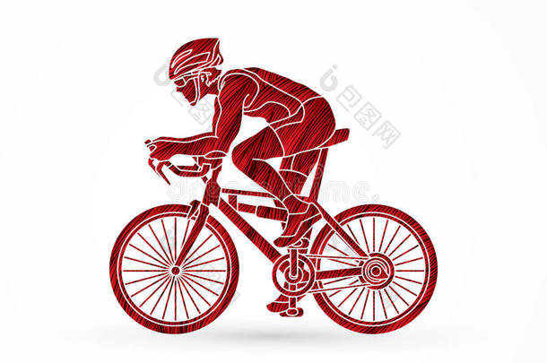 自行车赛车图形矢量