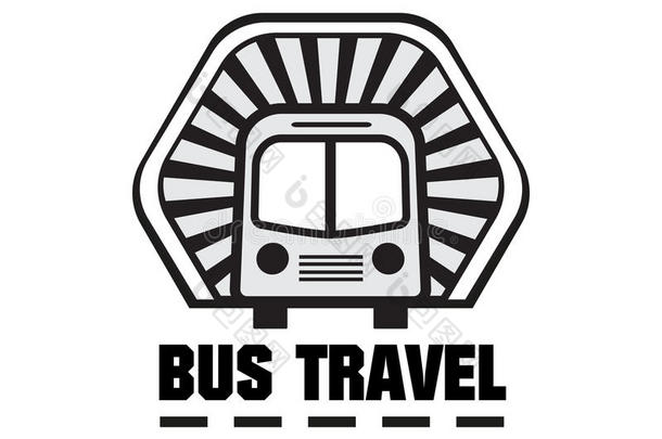 巴士旅行及旅游徽章标志