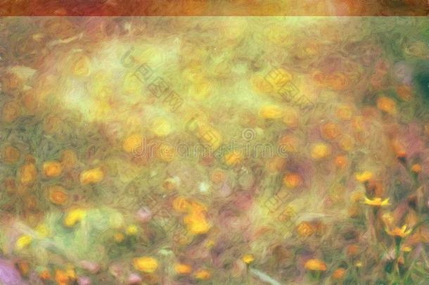 抽象花卉油画/照片艺术效果