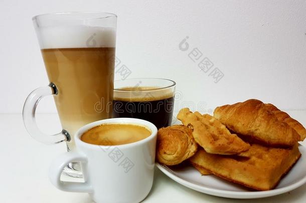 美式黑咖啡杯白咖啡浓咖啡拿铁热饮料