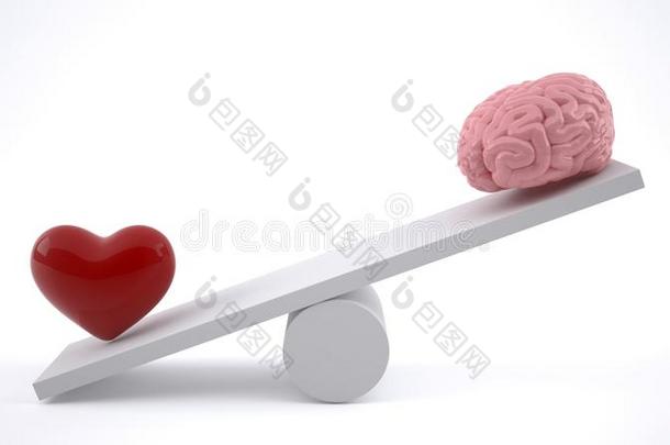 大脑和心脏在平衡尺度上。