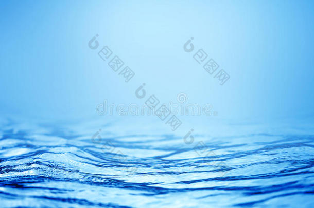 蓝色水波的抽象背景