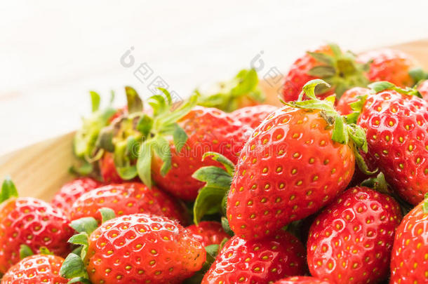 一组草莓或草莓水果