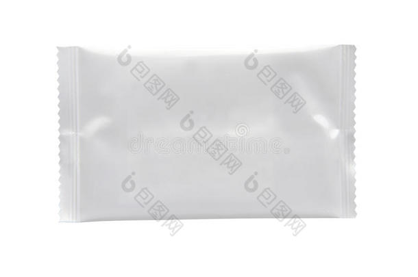 空白塑料棒包装隔离在白色。