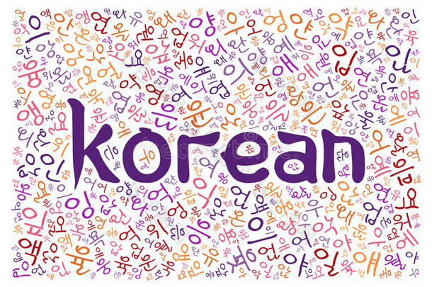 创意韩国字母纹理背景