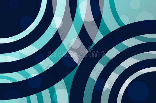 抽象波浪线和圆圈背景
