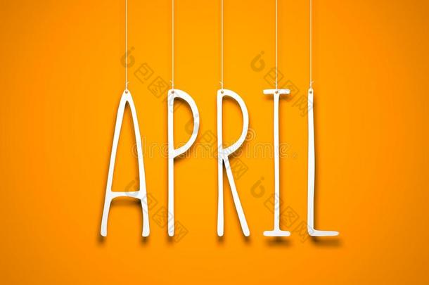 四月背景块电缆日历