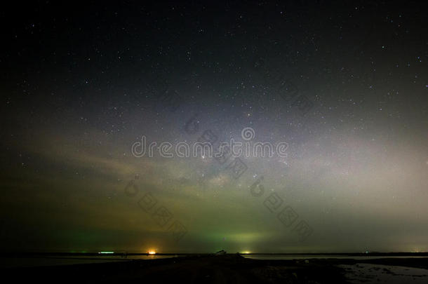 一片充满星星的天空，泰国