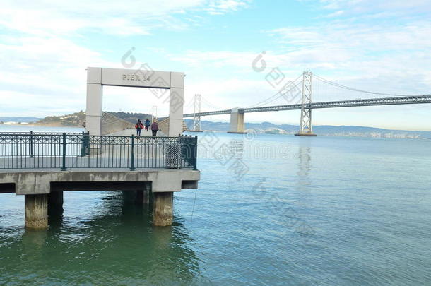 海湾防波堤桥地标风景