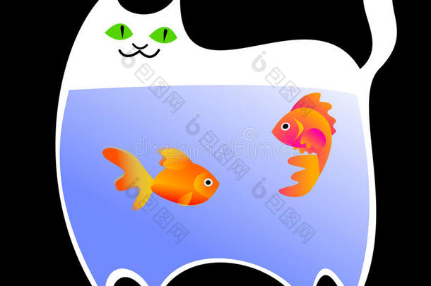 一个有趣的例子，一只带着鱼的微笑的猫在他的肠道里被<strong>吃掉</strong>了