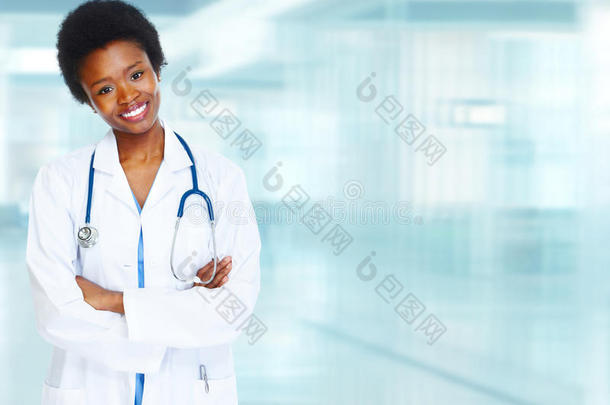 非洲裔美国<strong>黑人女</strong>医生。
