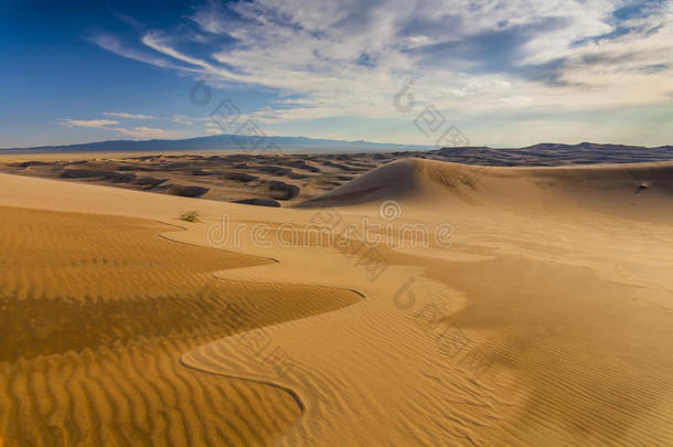 沙漠景观的美丽景色。 <strong>戈壁</strong>沙漠。 蒙古