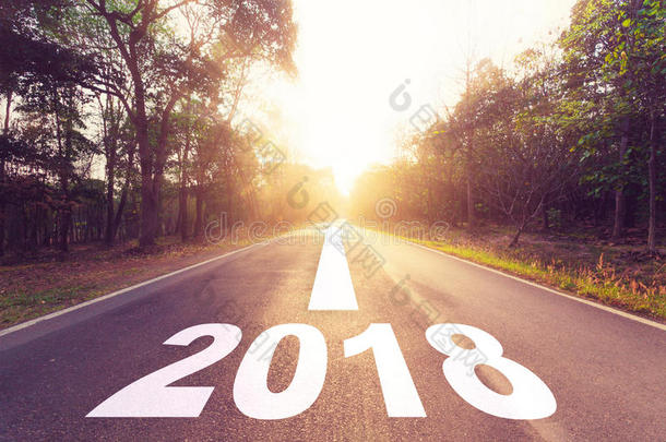 空沥青路和新的<strong>2018年</strong>目标概念。