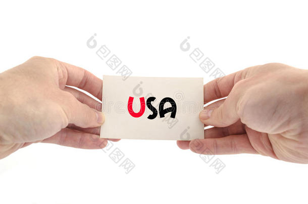 美国人横幅棕色的商业卡片
