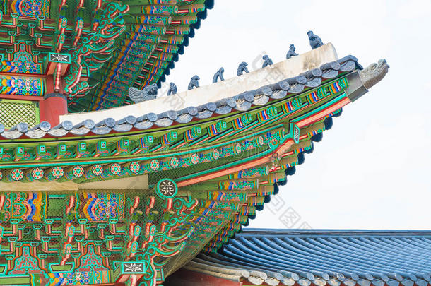 京博公宫美丽的传统建筑在首尔