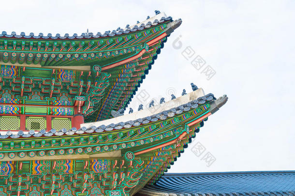 京博公宫美丽的传统建筑在首尔